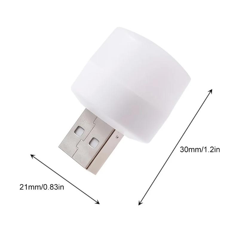 Мини USB Ночник, Теплый Белый Защита Глаз, USB Разъем для Компьютера/Мобильного Питания, Перезаряжаемая Светодиодная Лампа для Чтения
