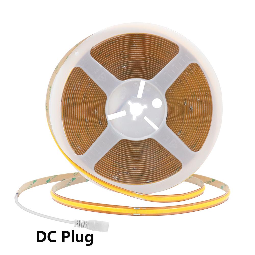 12V 24V COB LED Strip Light 528LEDs/m Cut Freely High Bright Flexible Tape 8mm PCB Linear Lighting 3000K 4000K 6000K Home Decor