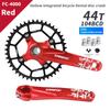 TANKE Crankset 170MM Bicycle Chainring Hollow Integrated Crankset 104 BCD Narrow Wide Bike MTB Crown  Square Hole Sprocket Crank
