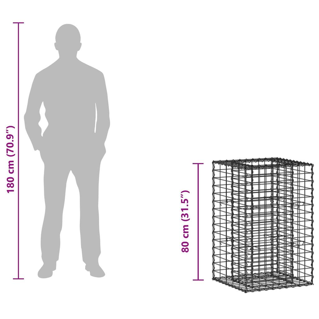 Gabion Raised Bed Silver