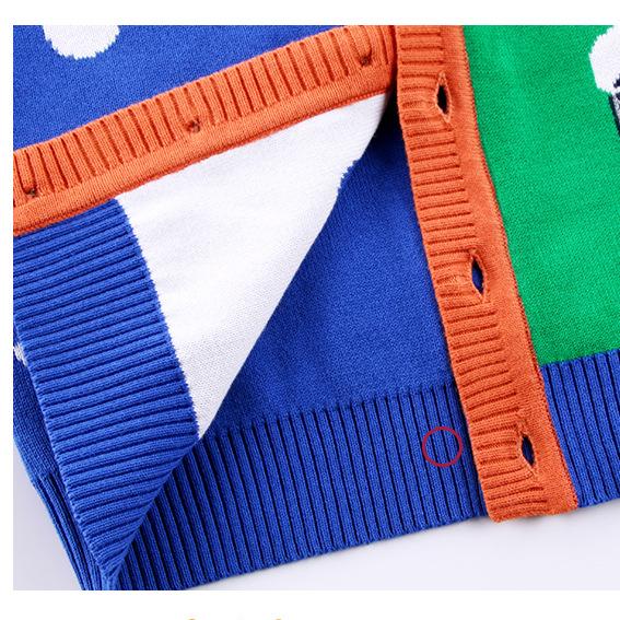 Кардиган с героями мультфильмов для мальчиков, детский свитер с v-образным вырезом, пальто, верхняя одежда с длинными рукавами для маленьких мальчиков