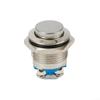 Button Switch 16mm Easy To Install Metal Waterproof Silver