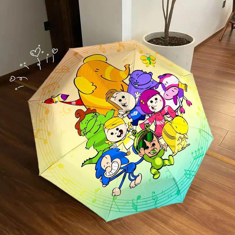 1pc Music Notes Themed High-quality Umbrella,Automatic Opening and Closing Umbrella,Multi-functional Umbrella G0811216