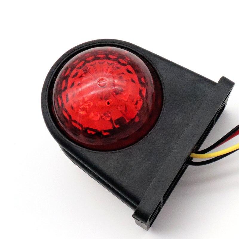 2 шт., 24 В, фары для прицепа для грузовиков, светодиодные боковые габаритные фонари, габаритные огни для грузовиков, тракторов, габаритные огни, красный, белый, янтарный