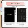 A5 6-Ring Binder Dividers with Tabs - 14-Pack Durable PVC Plastic Organizers, 7-Tab Index erts for School, Office, Home - Includes Reble Alphabet