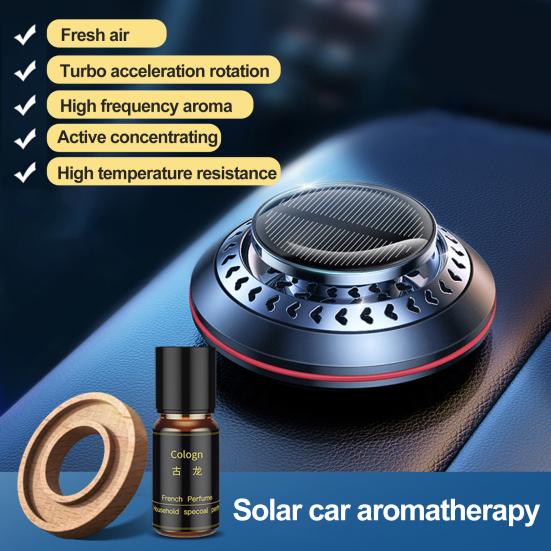 Автомобильный освежитель воздуха на солнечной энергии, длительный аромат, дезодорант, алюминиевый сплав, автоэфирное масло, ароматерапевтический диффузор, аксессуары для салона автомобиля