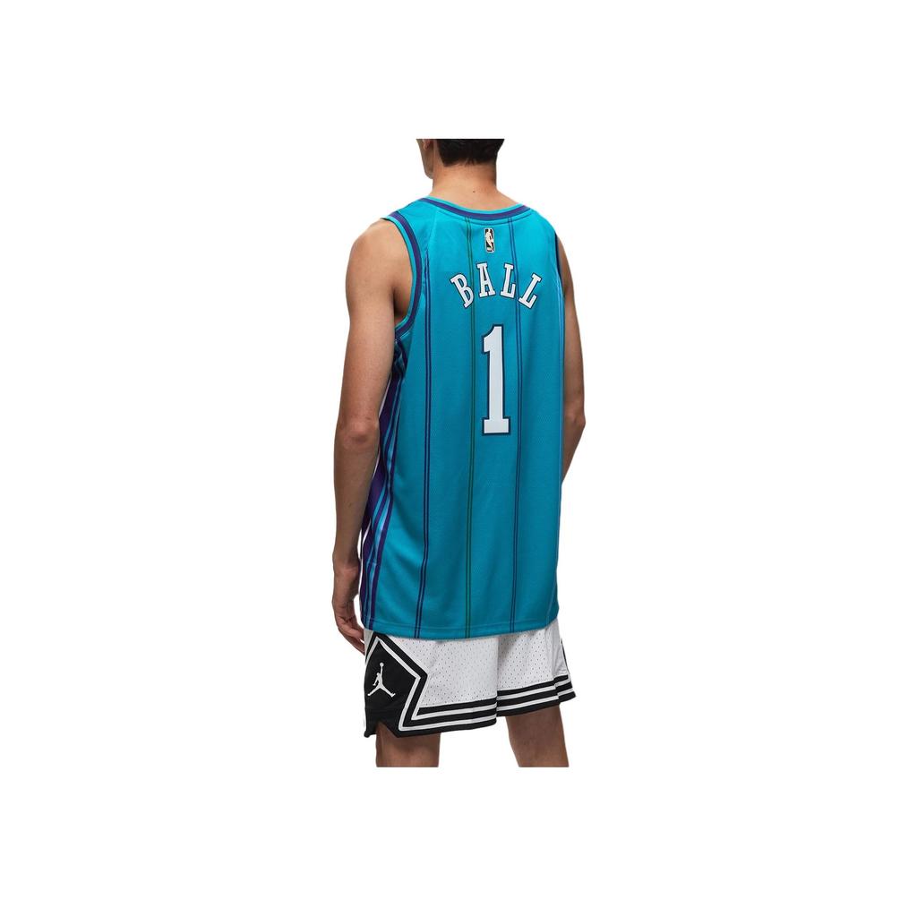 Jordan Топ-топ с круглым вырезом и буквенно-цифровым узором, мужской, синий DX8610-415