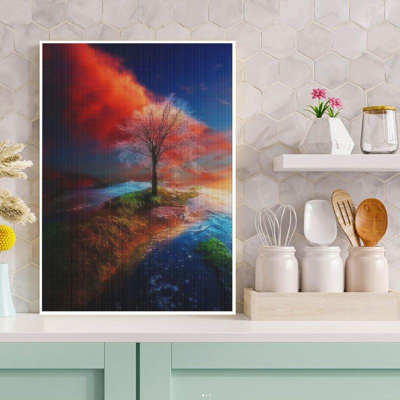 Алмазная картина «Закат на берегу моря» Картина со стразами Алмазная вышивка Полный квадратный комплект бусин Алмазная мозаика Home Dec