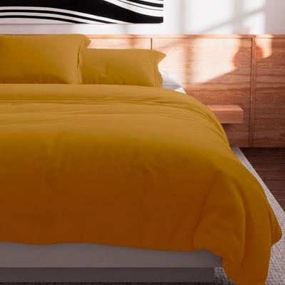 Хлопковый пододеяльник плотностью 57 нитей 240х220 см UNI горчичный, Soleil d'Ocre
