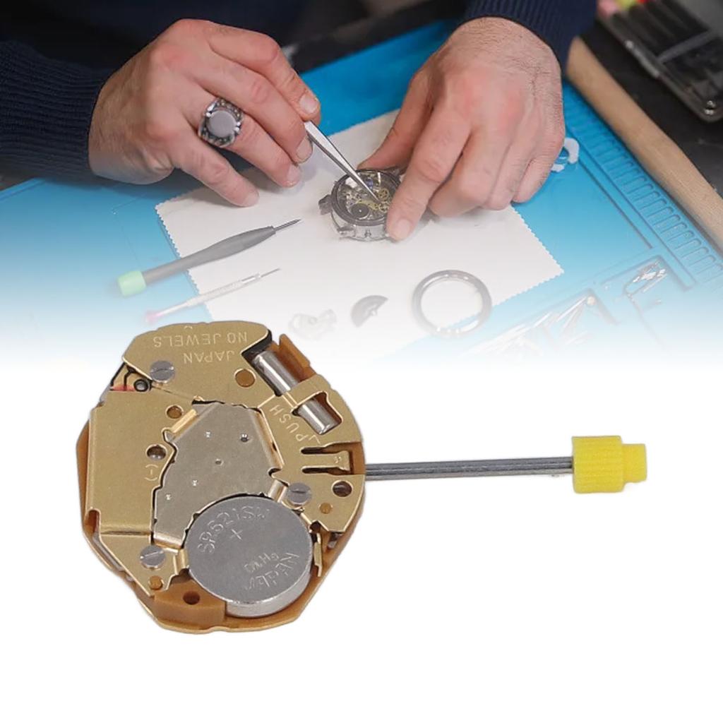 GL30 Gold Movement Quartz Parts with Battery and Stem Watch Movement Accessory for Repairing Replace