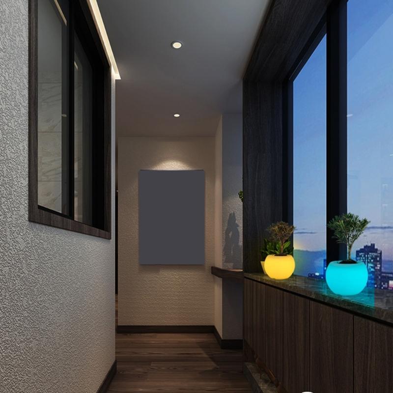 Color Changing LED Planter Pot For Succulents Indoor Gardening And Home Decoration With Illuminated Base