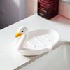Cartoon Animal Duck Ceramic Soap Dish Cute Drain Storage Rack Portable Soap Holder  Hand Wash Table