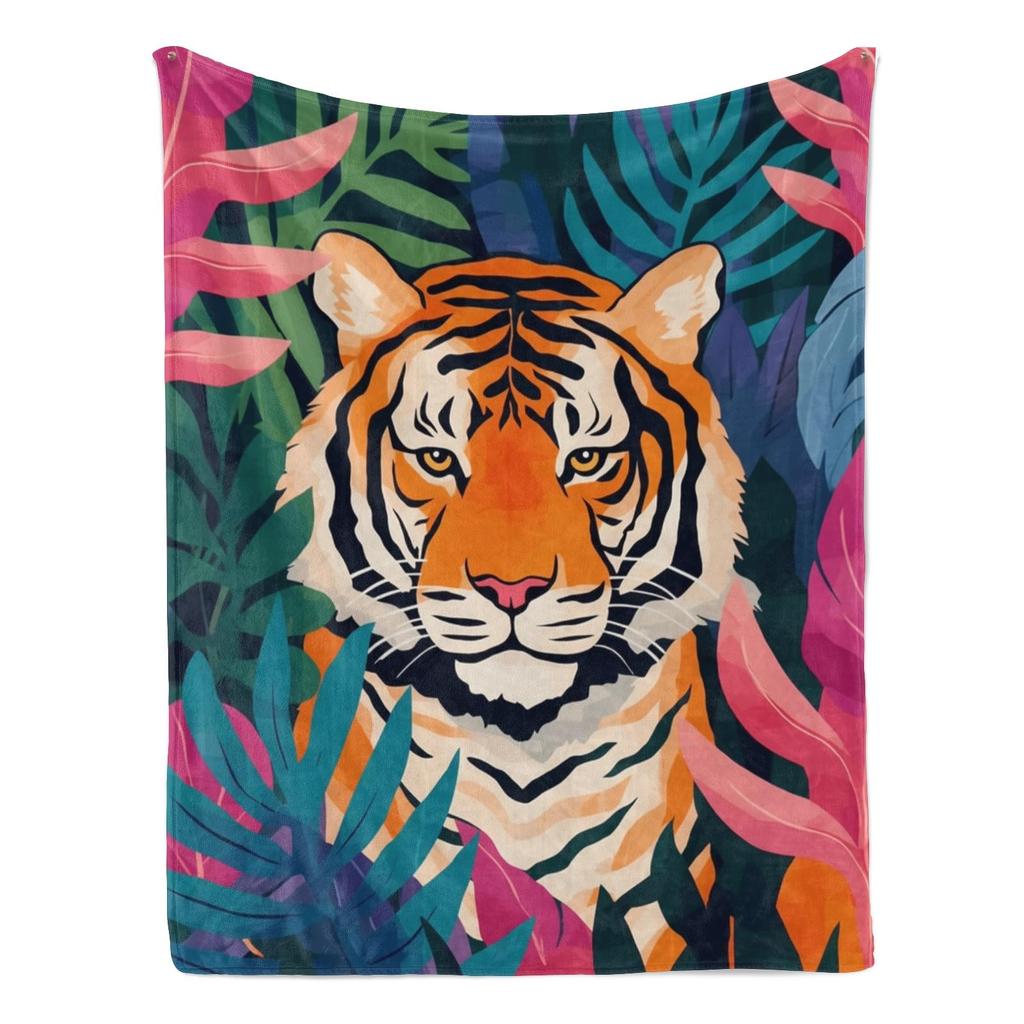 Tiger Blanket Wild Animal Flannel Throw Blanket Soft Comfy Lightweight Cozy Plush Fuzzy Warm Blanket for Home Couch Bed Sofa