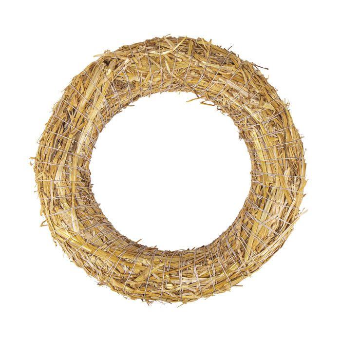 Couronne en paille, nature, non - soudée, 30 cm ø