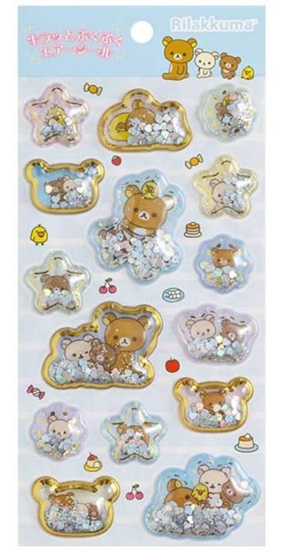 Sumikko Gurashi Блестящий Воздушный Блеск Золотой Sumikko Gurashi Жевательный SE70503 Наклейка, Стикер, Рамка, Тема,