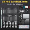 Mini Electric Screwdriver 30 In 1 Small Electric Screwdriver Kit with LED Lights Precision Cordless Repair Tool for Phone Camera