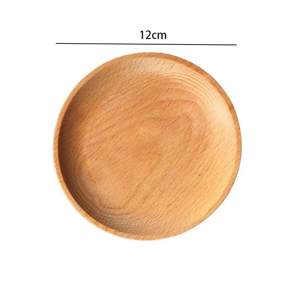 Multiple Styles Solid Wood Cartoon Dinner Tray Cute Animal Pattern Children's Rice Plate Odorless Wood Food Dishes Meal