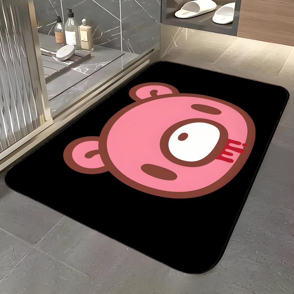 Cartoon Character - G-Gloomy Floor Mat Soft Flannel Entrance Door Mat Non Slip Absorbent Bathroom Bedroom Floor Rug