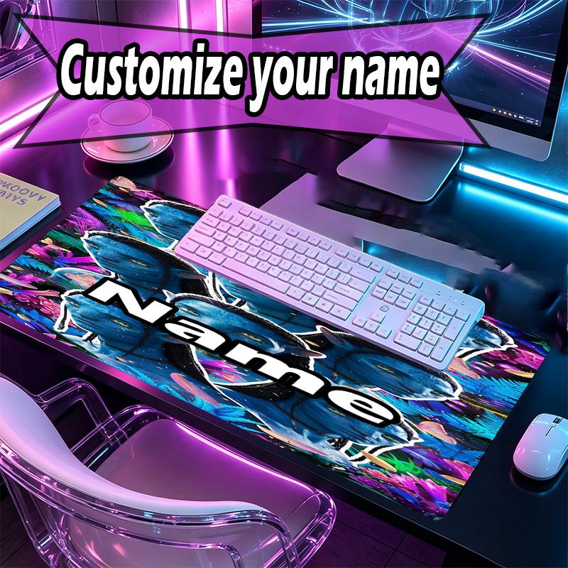 Custom Name Personalized Avatar Pattern Mousepad, Laptop PC Desk Mat, Decorative Desk Mat for Home Keyboard Pad Gift