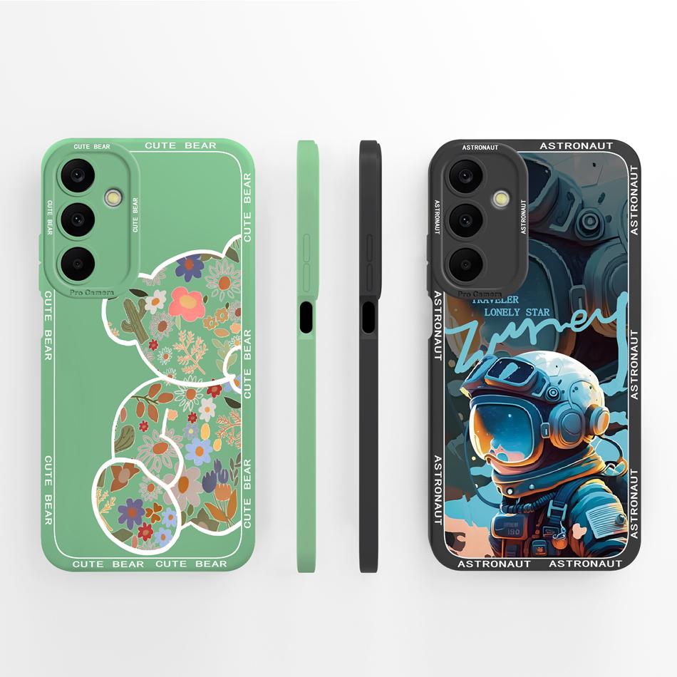 Чехол для Samsung Galaxy A25 Милый Панда Полное Покрытие Funda Мягкий Жидкий Силикон Защита Телефона Для Samsung A 25 5G Задняя Крышка