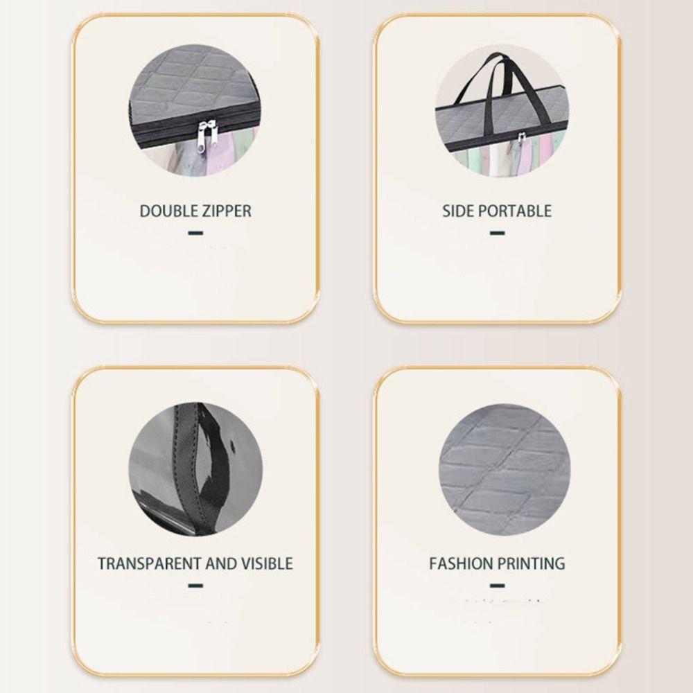 Foldable Underbed Storage Bag Large Capacity Christmas Ornament Storage Box Clothes Organizer Bin