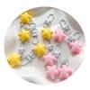 Pentagram Yellow Pink Stars Keychain Chubby Chubby Milk Yellow Star Keychain   Fun Decorative