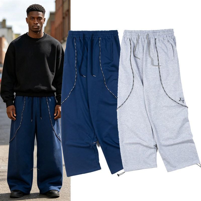 Vintage High Street Stitched Letter Tape Relaxed Fit Sweatpants Teens