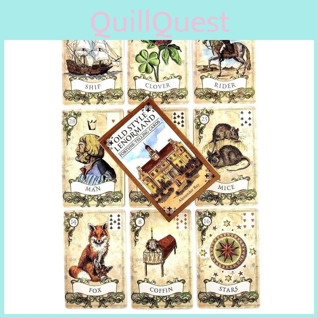 Old Style Lenormand Paper Card Set With Storage Bag For Casual Play And Collectors
