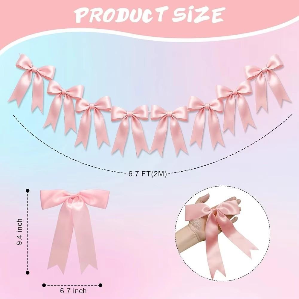 Bowknot Bowknot Garland Satin Ribbon Garland New Bow Garland Banner Wedding Decor