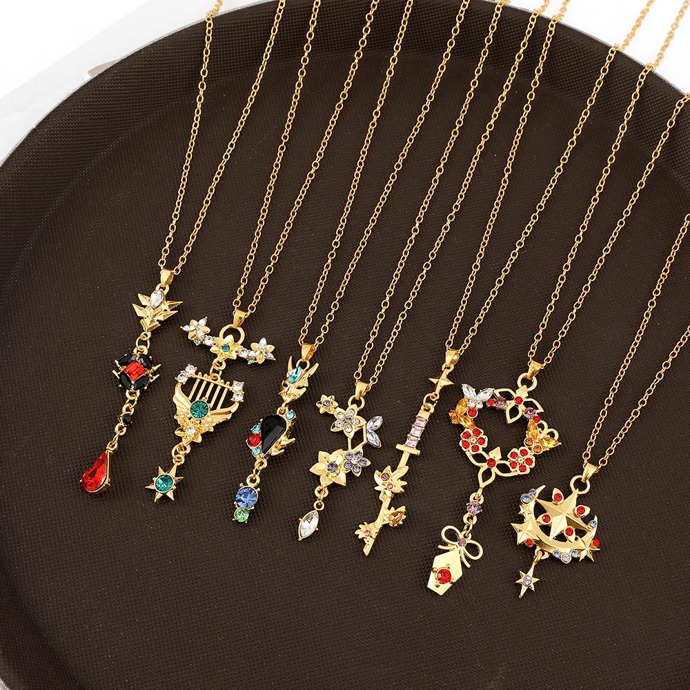 Anime Pendant Necklace for Women Jewelry Chain Kazuha Tartaglia Venti Cosplay Accessories