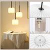 Suspension - NETTLIFE - 3 flammes - Abat-jour papier blanc - Compatible G9 - Style Scandinave/Moderne
