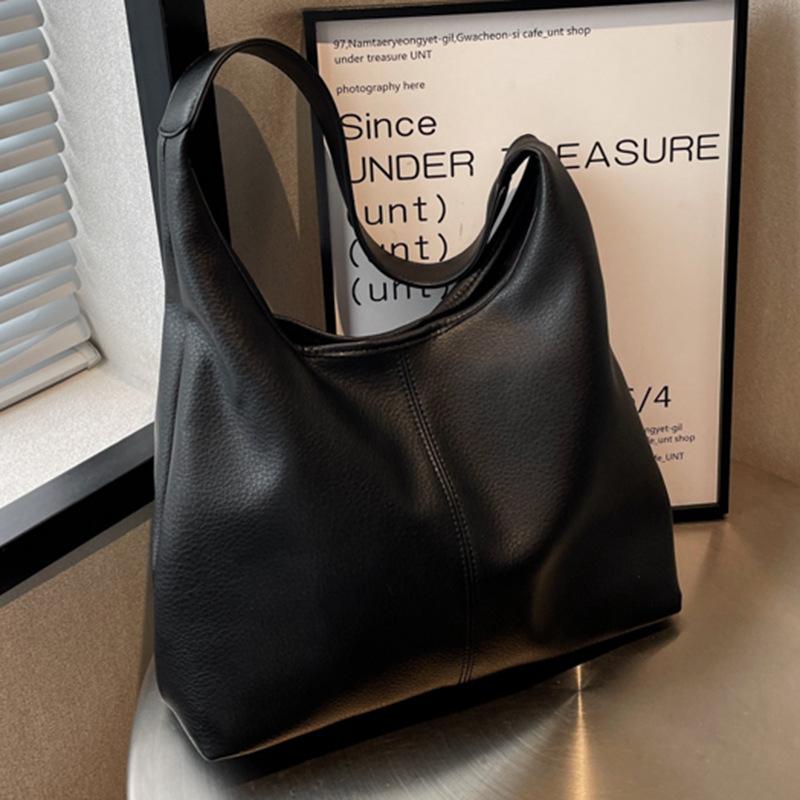 Большая вместительная сумка, женская новая модная тенденция осени и зимы, сумки через плечо, высококачественная прочная простая сумка-ведро для поездок на работу