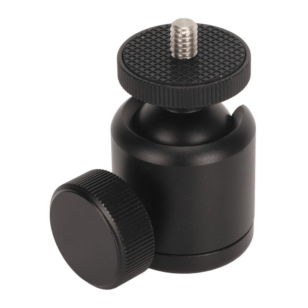 Mini Ball Head 14in Screw 38in Thread 360 Degree Rotatable Aluminum Alloy Camera Hot Shoe Mount