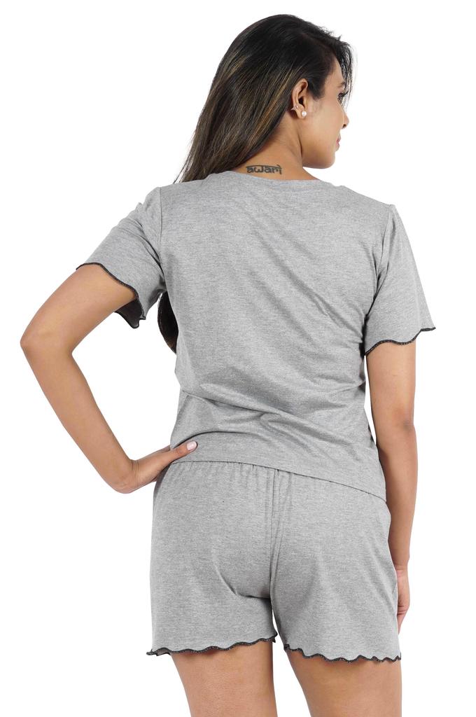 Inkmeso 2 Pcs Sleepwear Sets For Women Short Sleeve T Shirt & Shorts