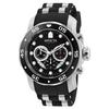 Invicta Pro Diver Men's Quartz Watch, 48mm Case, Black Stainless Steel with Polyurethane Strap, Black Dial, Model 6977 (Official Import)
