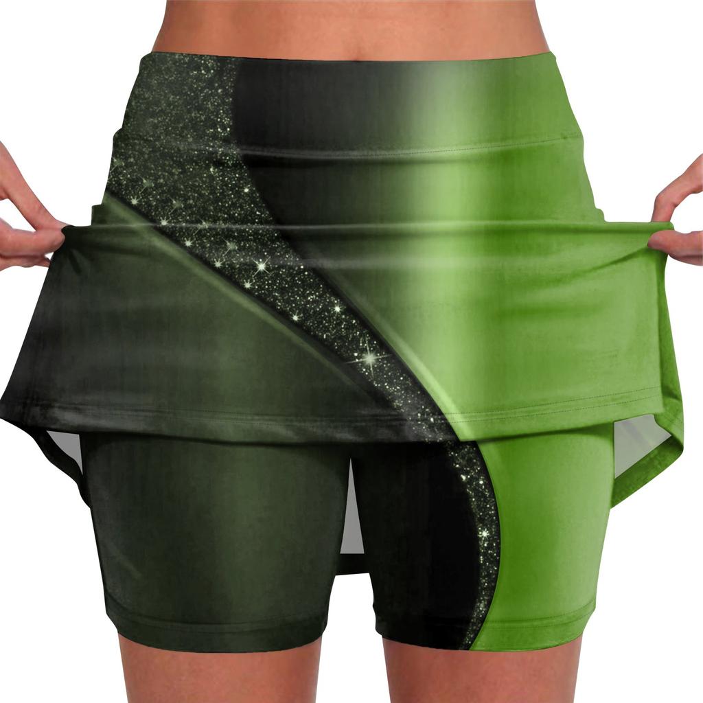 Эластичные брюки-кюлоты для йоги для женщин, спортивные шорты с принтом, легкие узкие однотонные бегуны с высокой талией