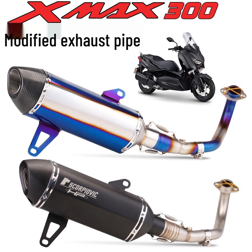 XMAX300 Motorcycle/Scooter Exhaust System – Stainless Steel Front, Yoshimura Akrapovič SC Rear