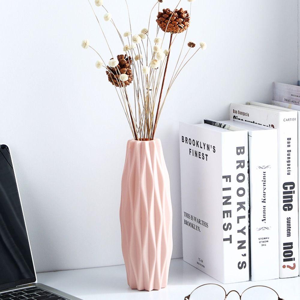 Imitation Ceramic Nordic Flower Vase Creative Flower Bottle  Home Decoration