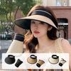 Summer Large Brim Sun Protection Hat Empty Top Sun Protection Hat Women's UV Protection Sun Hat Adjustable Sun Hat