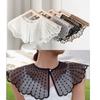 Shawl Decorative Large Collar Spring And Autumn Lace Cape Hollow Lace Fake Collar Versatile Decorative Silk Scarf Collar Shawl Neck Protection