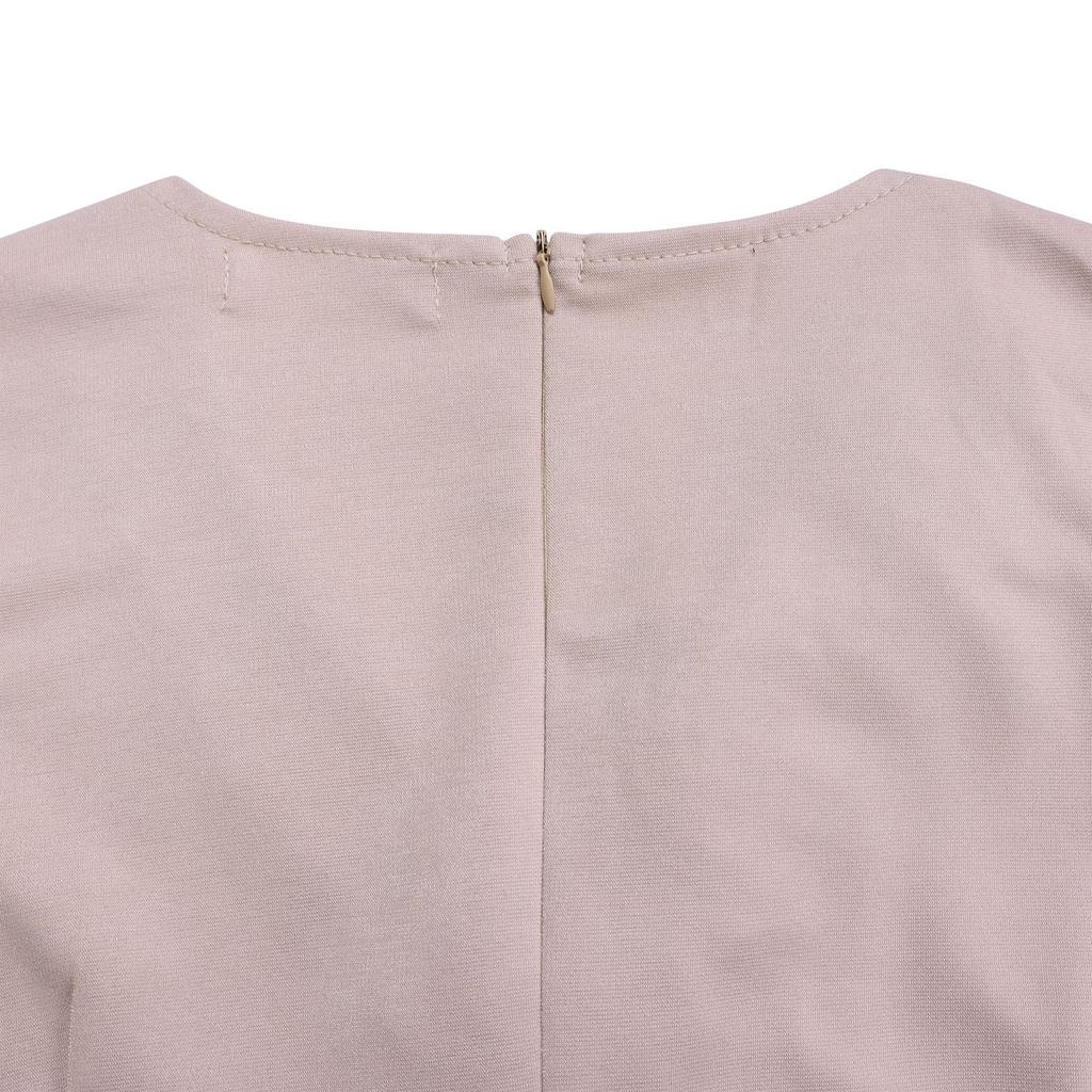 YYFS Women's Fashion Spring Fall Solid Color Print 3/4 Sleeves V-Neck High Waist Casual Dresses