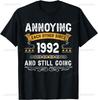 Vintage 33th Birthday Decorations Vintage 1992 33 Years Old TShirt Print on DeUnisexd Streetwear Short Sleeve Camiseta Hombre