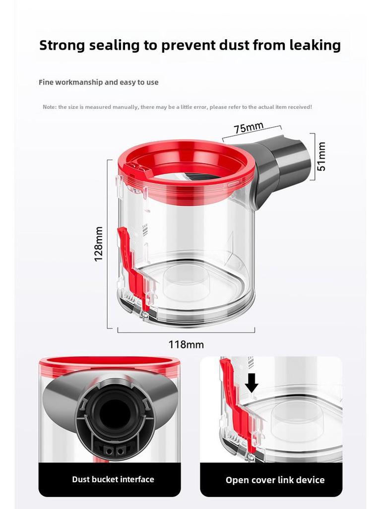 Top & Bottom Cover Repair Parts for Dyson V6-V11, V15 Vacuum Cyclone Dust Canister