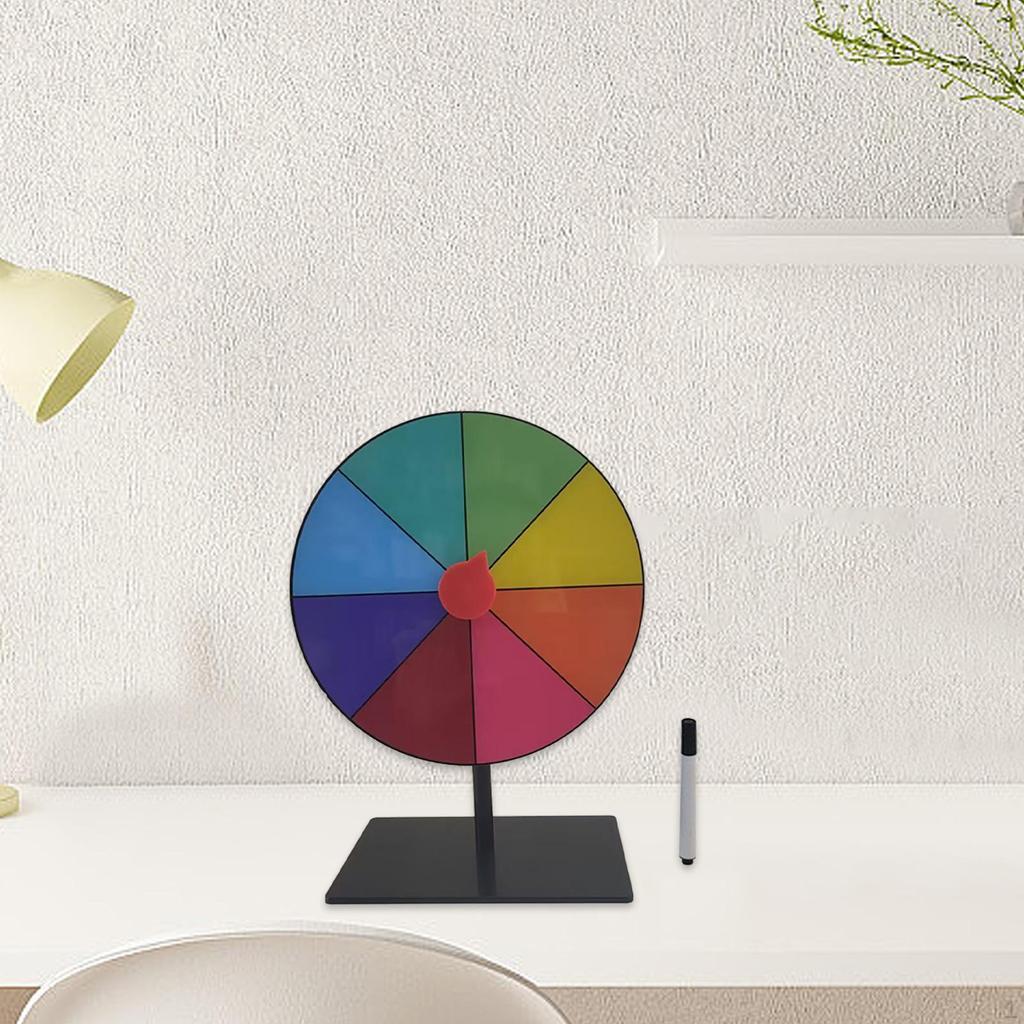 Tabletop Prize Turntable Set ,Color Rotating Wheel ,with Erasable Pen ,Reusable Lucky Draw Roulette