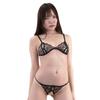 Сексуальный кружевной бюстгальтер, черный бюстгальтер, шорты, сексуальная грудь, открытая промежность, открытая Т-образная спинка [Andre Shop]