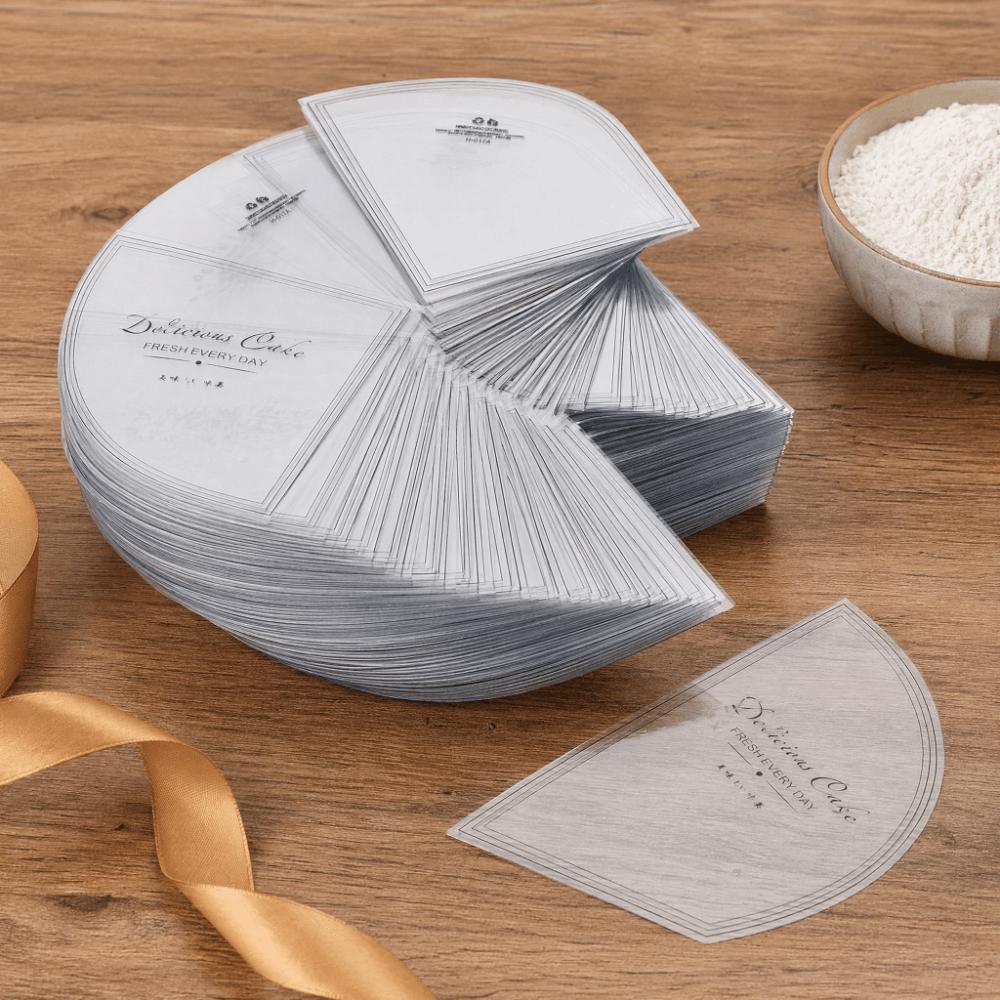 100PCS Transparent Triangle Shape Mousse Surrounding Edge Cake Wrapping Tray Mousse Desserts