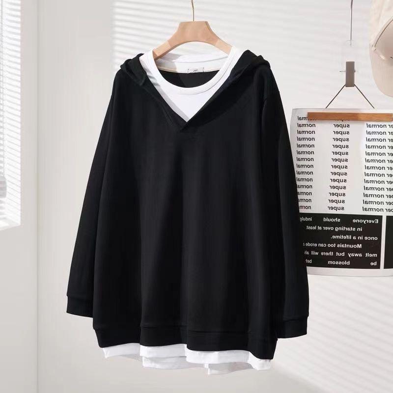 YYFS Women's Fashion Casual Colour Block Print Long Sleeve Hooded Hoodies & Sweatshirts