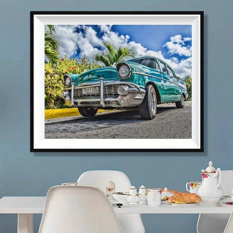 5D DIY горный хрусталь без рамы алмазная живопись 1 шт. 11,8x15,7 дюймов, ретро-автомобили узор мозаика горный хрусталь набор алмазов, набор алмазных картин