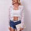 Women's New Autumn and Winter Elegant Long-sleeved See-through Lace Jacket Cardigan Tops