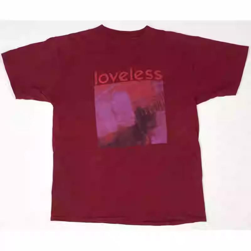 My Bloody Valentine - Loveless 1992 Американский Винтаж Оверсайз Уличный Стиль Винтажная Короткая Рукавная Футболка